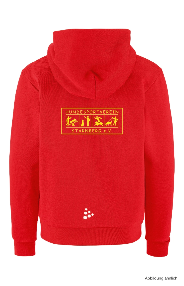 craft Community 2.0 Logo Fz Hoodie Jr - rot – Bild 2
