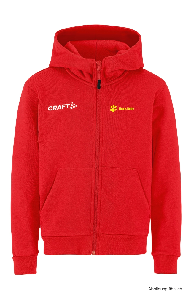 craft Community 2.0 Logo Fz Hoodie Jr - rot
